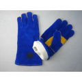 Blue Cow Split Leather Palm Welding Work Glove--6535